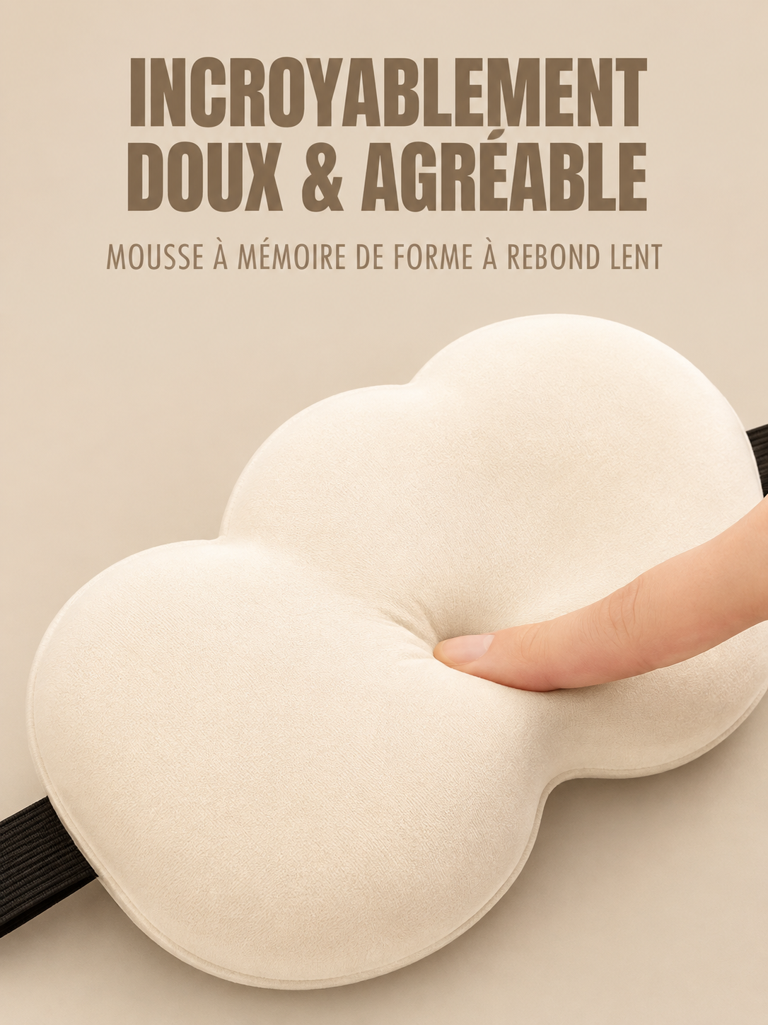 Masque de Sommeil 3D Somnia™ – Obscurité Totale & Zéro Pression